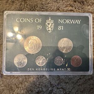 Norway 1981 Coin Set Display